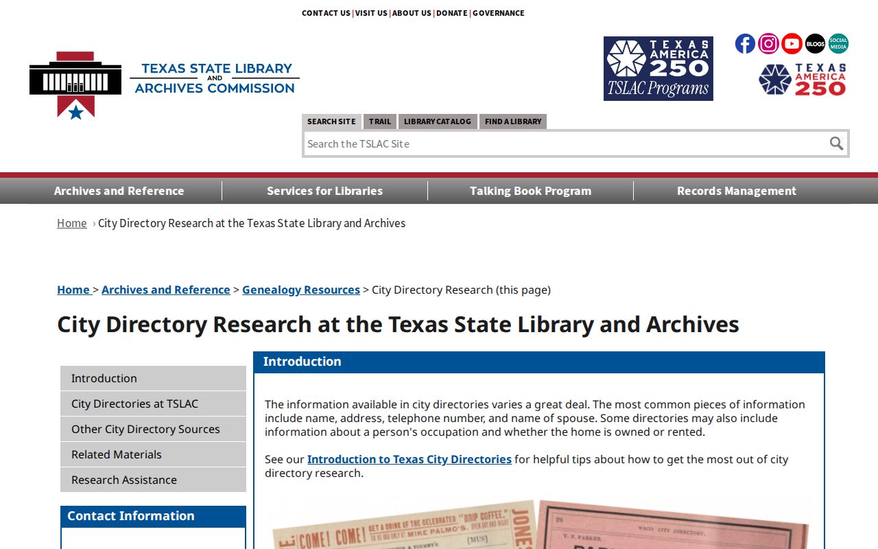 Nacogdoches residents directory Texas State Library city directory guide